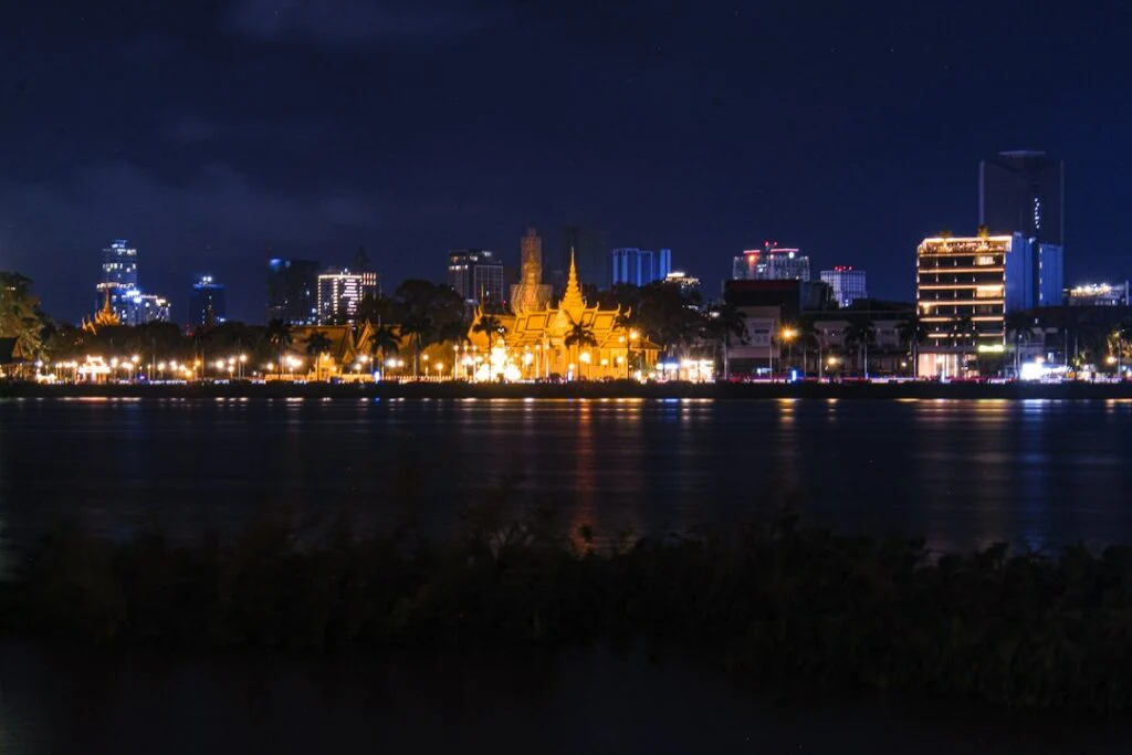 View of Phnom Penh and the Royal Palace, Cambodia