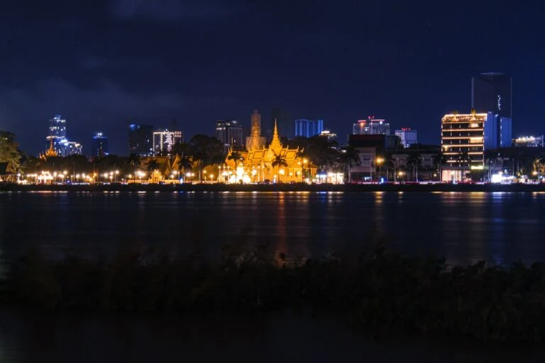 View of Phnom Penh and the Royal Palace, Cambodia