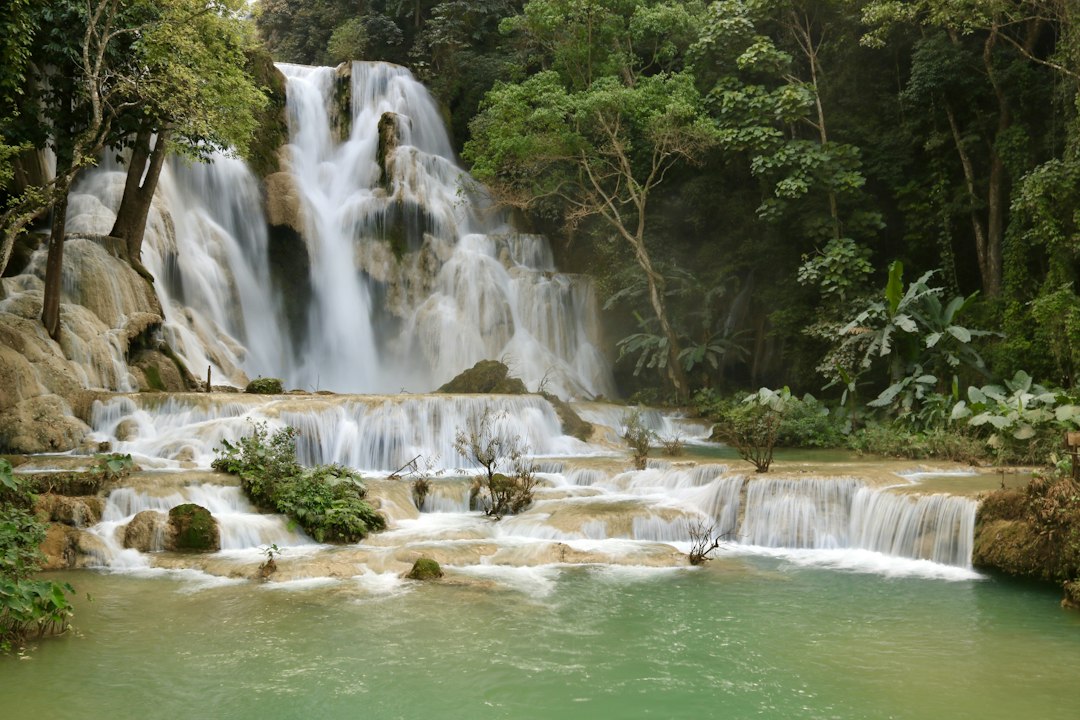 Kuang Si waterfalls near Luang Prabang in Laos