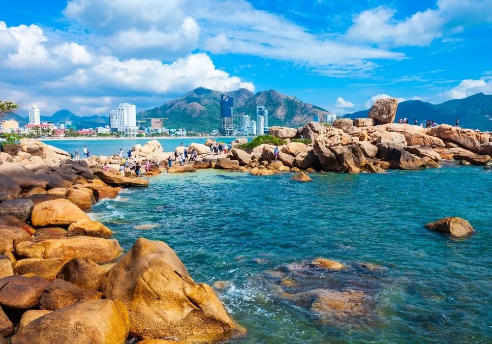 Shining Nha Trang beach on a sunny day