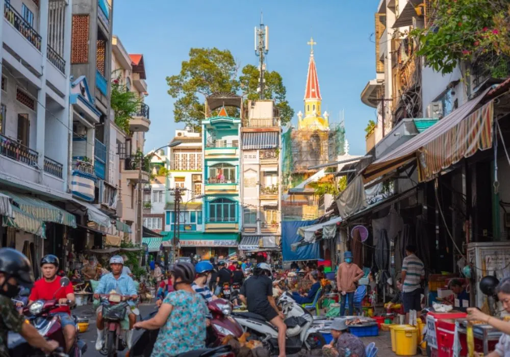 Markets and food are part of everyday life in Cho Lon.
