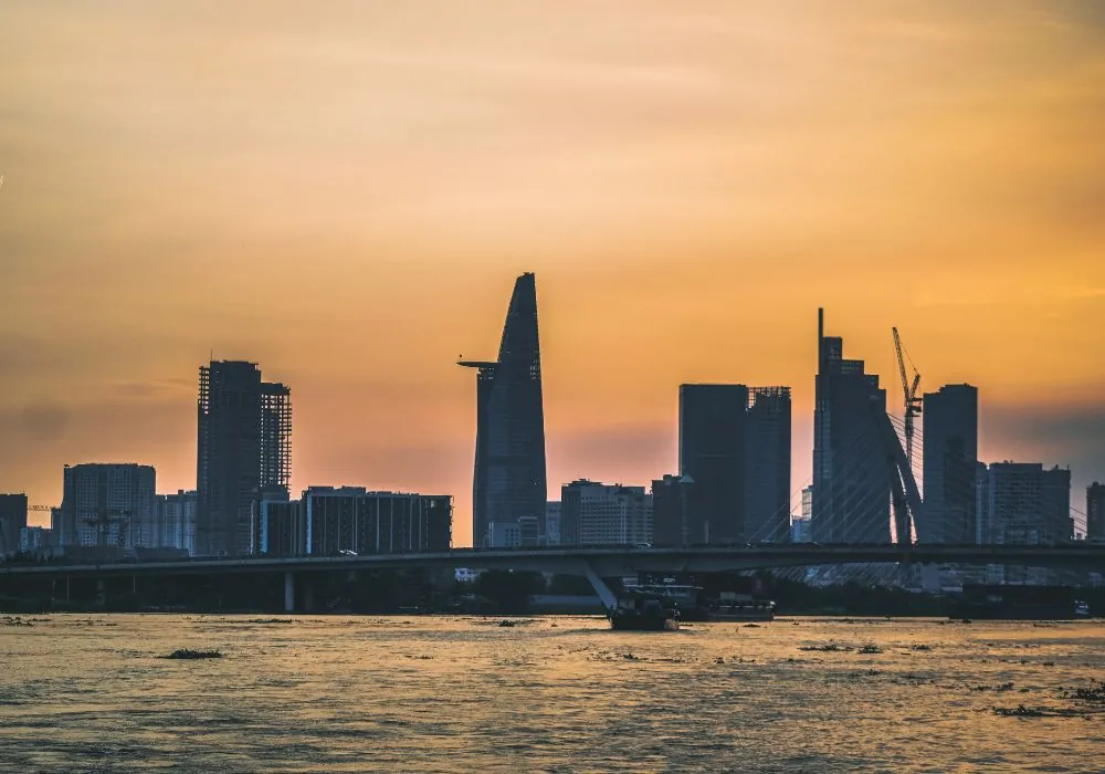 A sunset cruise on the Saigon River offers breathtaking views of the city.