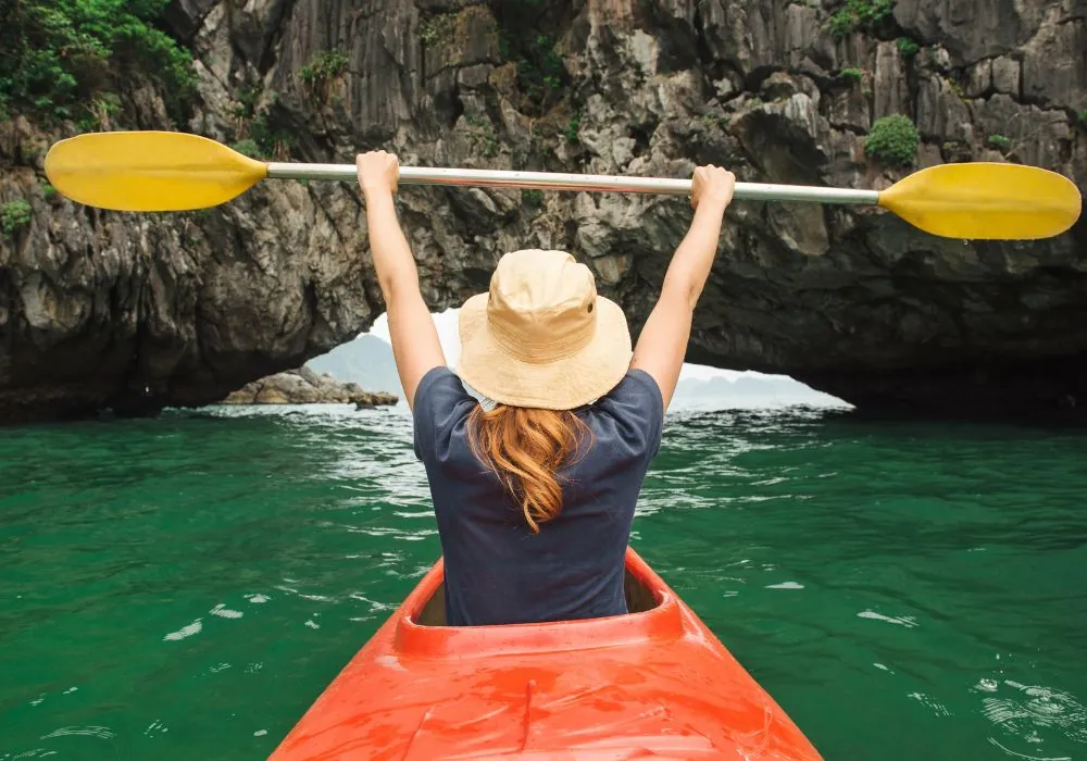 Enjoy kayaking in marvelous Halong Bay