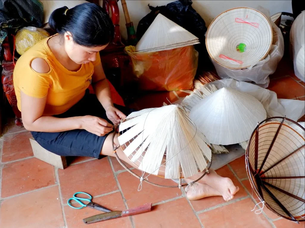 Visiting a village workshop in Ba Vi